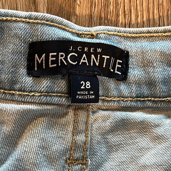 J.Crew Light Wash Button Fly High Rise Denim Shorts Size 28 - Picture 3 of 4
